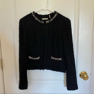 Rebecca Taylor Black Tweed Jacket | Size 4